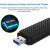 WiFi Adapter with Dongle for PC, AC1300Mbps High Speed 802.11AC Gaming Wireless USB Adapter Long Range